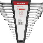 GEDORE red Ratchet Spanner Set metric 15-pieces