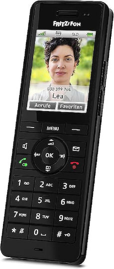 xlarge_20231004170712_avm_fritz_fon_dect_ch6_asyrmato_tilefono_ip_mayro.jpeg AVM Fritz!Fon X6 IP cordless Telephone black - Image 1
