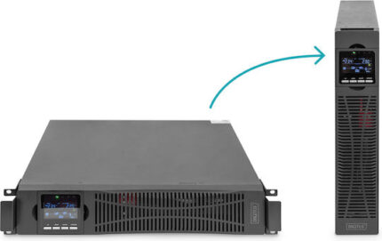 Zasilacz awaryjny UPS Online Rack 19" LCD, 2000VA/2000W, 4x12V/9Ah, 8xC13, USB, RS232, RJ45