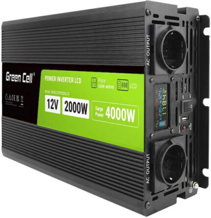Green Cell Car Inverter Pure Sinewave for 12V DC