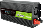 Green Cell PowerInverter LCD 12V 500W/10000W car inverter with display - pure sine wave