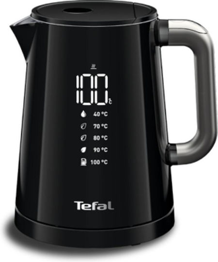 xlarge_20240208171043_tefal_smart_light_vrastiras_1lt_1800w_mayros.jpeg Tefal KO854830 electric kettle 1 L Black - Image 1