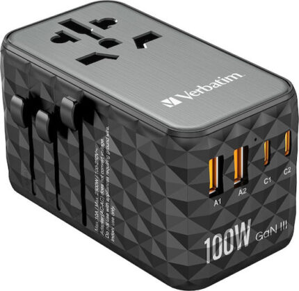 Verbatim GaN III Uni.Travel Adap 100W Welt-zu-Welt UTA-06   32121