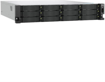 QNap TS-H1277AXU-RP-R5-16G NAS Rack with 12 slots for HDD/M.2/SSD and 2 Ethernet ports