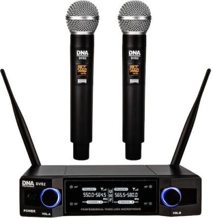 DNA Professional DVS2 - wireless microphone  2 handheld transmitters + base unit (560–590 MHz)