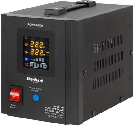 Rebel POWER-500 emergency power supply – a pure sine wave inverter with a 12V charging function  230V  500VA/300W