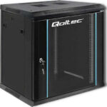 Qoltec Επιτοίχια Καμπίνα Rack 12U Μαύρο 54464