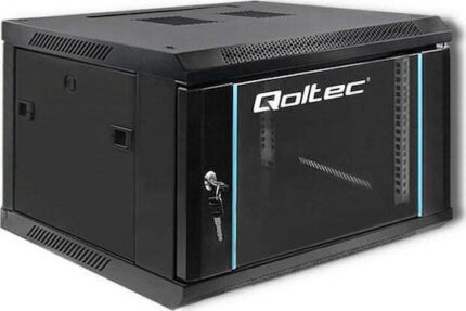 Qoltec Επιτοίχια Καμπίνα Rack 6U Μαύρο 54465
