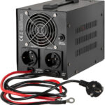 KEMOT PROsinus-500 emergency power supply unit – inverter with a pure sine wave output and 12V charging function  230V  500VA/300W – black