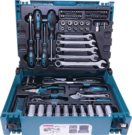 xlarge_20240605112209_makita_e_11542_valitsa_me_87_ergaleia.jpeg Makita E-11542 Machanic Tool Set 87-prt. in MAKPAC Size 1 - Image 1
