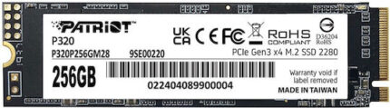 SSD PATRIOT VIPER P320 M.2 PCI-Ex4 NVMe 256GB 2.2GB/S (P320P256GM28)