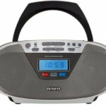 Aiwa BBTU-400SL portable stereo system Analog & digital 6 W FM Silver MP3 playback