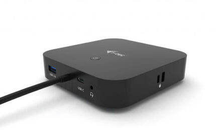 i-tec USB-C Docking Station With HDMI DisplayPort 4K PD Ethernet And Connection For 2 Monitors Black