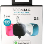 Boompods Boomtag Rechargeable 4 pcs. Black, Blue, White, Pink