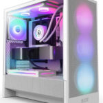 NZXT H5 Flow RGB Gaming Midi Tower Computer Case White