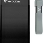 Verbatim Pocket USB-A 3.2 External SSD 1TB M.2 Black / Grey