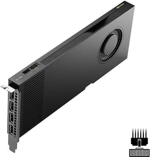 xlarge_20250121152542_pny_rtx_a4000_20gb_gddr6_ada_generation_karta_grafikon_vcnrtx4000ada_pb.jpeg Graphics card PNY NVIDIA RTX 4000 Ada Generation 20 GB GDDR6 160-bit PCIe 4.0 x16 Single Slot 4x Mini DP 1.4a ATX - ATX bracket 1x 16-pin power supply cable retial - Image 1