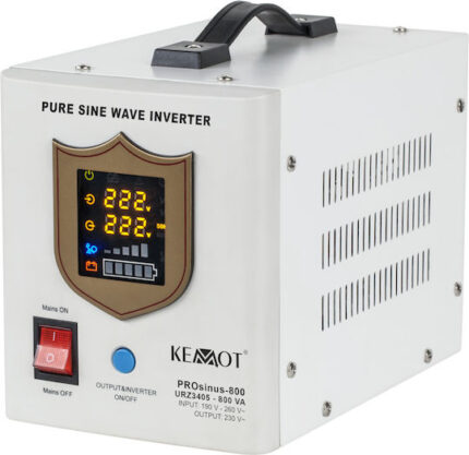 KEMOT PROsinus-800 emergency power supply unit – a pure sine wave inverter with a 12V charging function  230V  800VA/500W