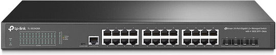TP-LINK TL-SG3428X Managed L2 Switch with 24 Ethernet Ports and 4 SFP Ports - Image 1