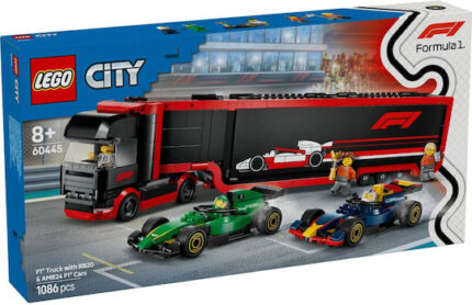 LEGO CITY 60445 F1 - Truck with RB20 & AMR24 F1 Cars