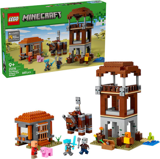 xlarge_20250526091401_lego_minecraft_the_pillager_outpost_and_ravager_gia_9_eton_665tmch_21278.jpeg LEGO Minecraft 21278 The Pillager Outpost and Ravager - Image 1