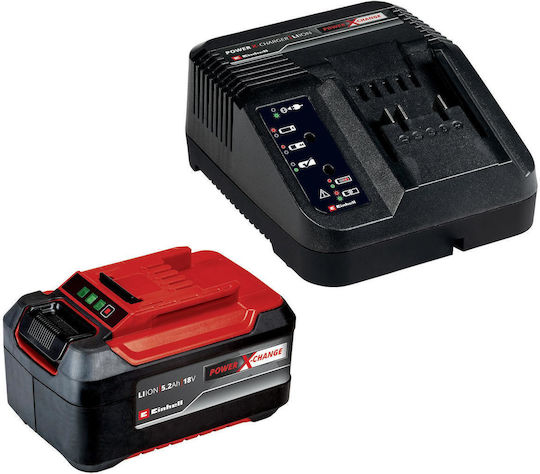xlarge_20250528173303_einhell_starter_set_18v_5_2ah_charger.jpeg Einhell Power-X-Change 18V 5,2Ah Starter Kit - Image 1