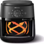 Philips 2000 series NA221/00 fryer Single 4.2 L Stand-alone 1500 W Hot air fryer Black  Silver