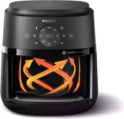 Philips 2000 series NA221/00 fryer Single 4.2 L Stand-alone 1500 W Hot air fryer Black  Silver