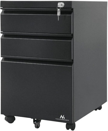Maclean Energy Metal Desktop Drawer Black