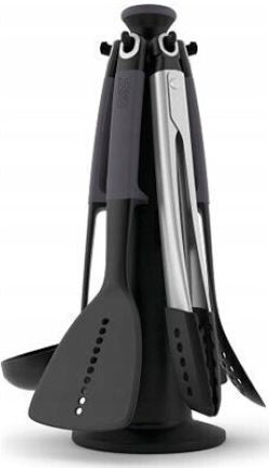 xlarge_20250701105156_joseph_joseph_set_ergaleion_mageirikis_elevate.jpeg Joseph Joseph Elevate SST Silic. 5-piece Utensils Carousel Set - Image 1
