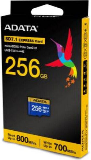 xlarge_20250710144737_adata_microsdxc_256gb_class_10_u3_uhs_ii.jpeg ADATA mSD EXPRESS SWITCH 2 256GB PCIe U3 C10 V30 RW:800MBs/700MBs - Image 1