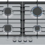 Bosch Serie 6 Εστία Φυσικού Αερίου Αυτόνομη 60x52εκ. Ασημί
