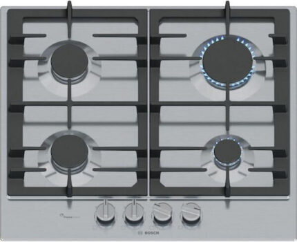 Bosch Serie 6 Εστία Φυσικού Αερίου Αυτόνομη 60x52εκ. Ασημί