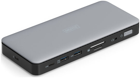 xlarge_20251010162904_digitus_usb_c_11_port_usb_c_docking_station_me_hdmi_4k_pd_ethernet_gri.jpeg Digitus Usb-C 11-Port USB-C Docking Station με HDMI 4K PD Ethernet Γκρι - Image 1
