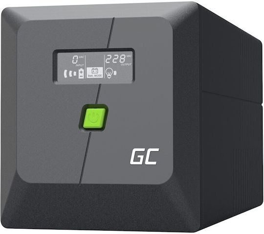 xlarge_20251017132206_green_cell_ups_line_interactive_600w.jpeg Green Cell uninterruptible power supply (UPS) Line-Interactive 1 kVA 600 W 4 AC outlet(s) - Image 1
