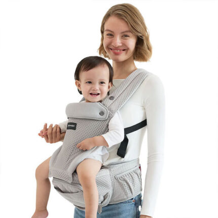 Momcozy Air Mesh Hip Seat Baby Carrier  Grey