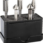 Alpen Kombi-Set 5-pcs. HM Rotary Burrs  + 2 UGT Countersinks