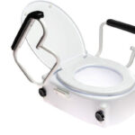 Toilet seat raiser with lid and armrests ANTAR AT51204