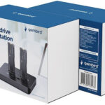 Gembird DD2-U3M2 Desktop dual drive USB Type-C M.2 NVME (and SATA) SSD docking station  black