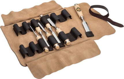 Kirschen Chisel set in leather case, 6 pcs.