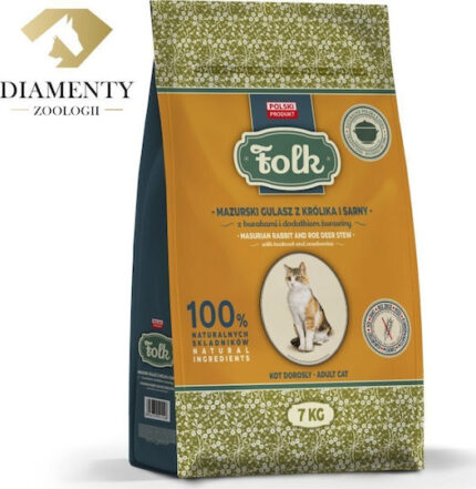 FOLK Masurian-style rabbit and roe deer stew with beets and cranberries - dry cat food - 7kg
