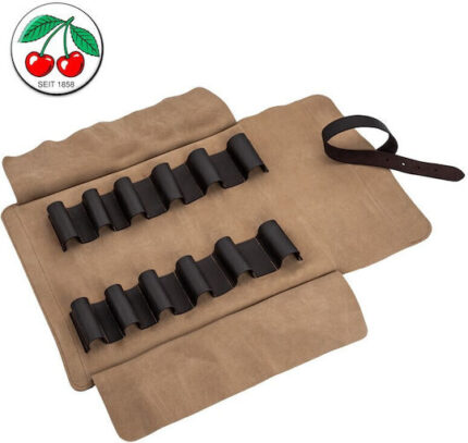 Kirschen Leather roll-up bag, empty 12 compartments