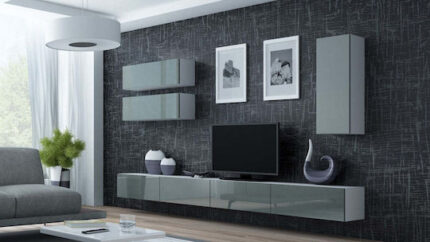 Cama Cabinet VIGO  90  full 90/35/32 white/grey gloss