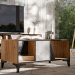 Cama Coffee table/latrine OVO 90x50xH39 oak/concrete