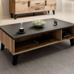 Cama LOTTA 110 coffee table wotan oak/mat black