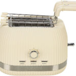 Guzzini Sous Chef Toaster with Folding Tongs, cream