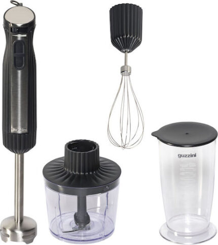 Guzzini Sous Chef Hand Blender with Accessories, grey