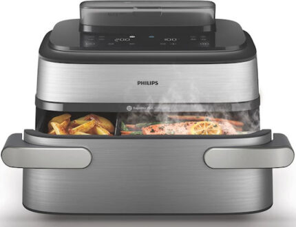 Philips Airfryer NA565 02 Megabasket 9,5L 2750W silver black (NA565/02)