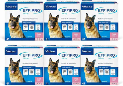 VIRBAC Effipro L (20-40 kg) - drops against fleas and ticks for dogs –  24 pcs