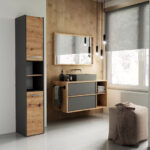 Topeshop S30 ANTRACYT/ARTISAN bathroom storage cabinet